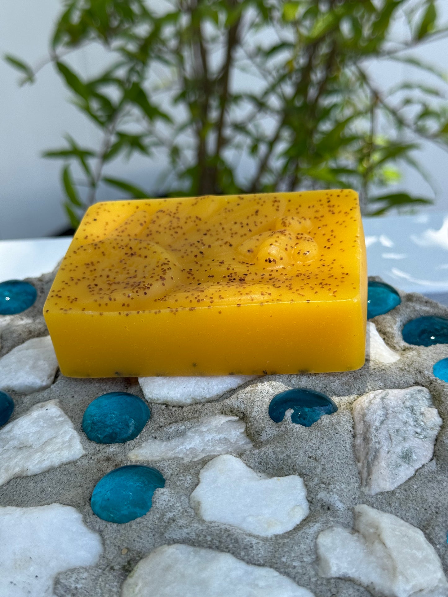 Saffron and tea tree oil soap