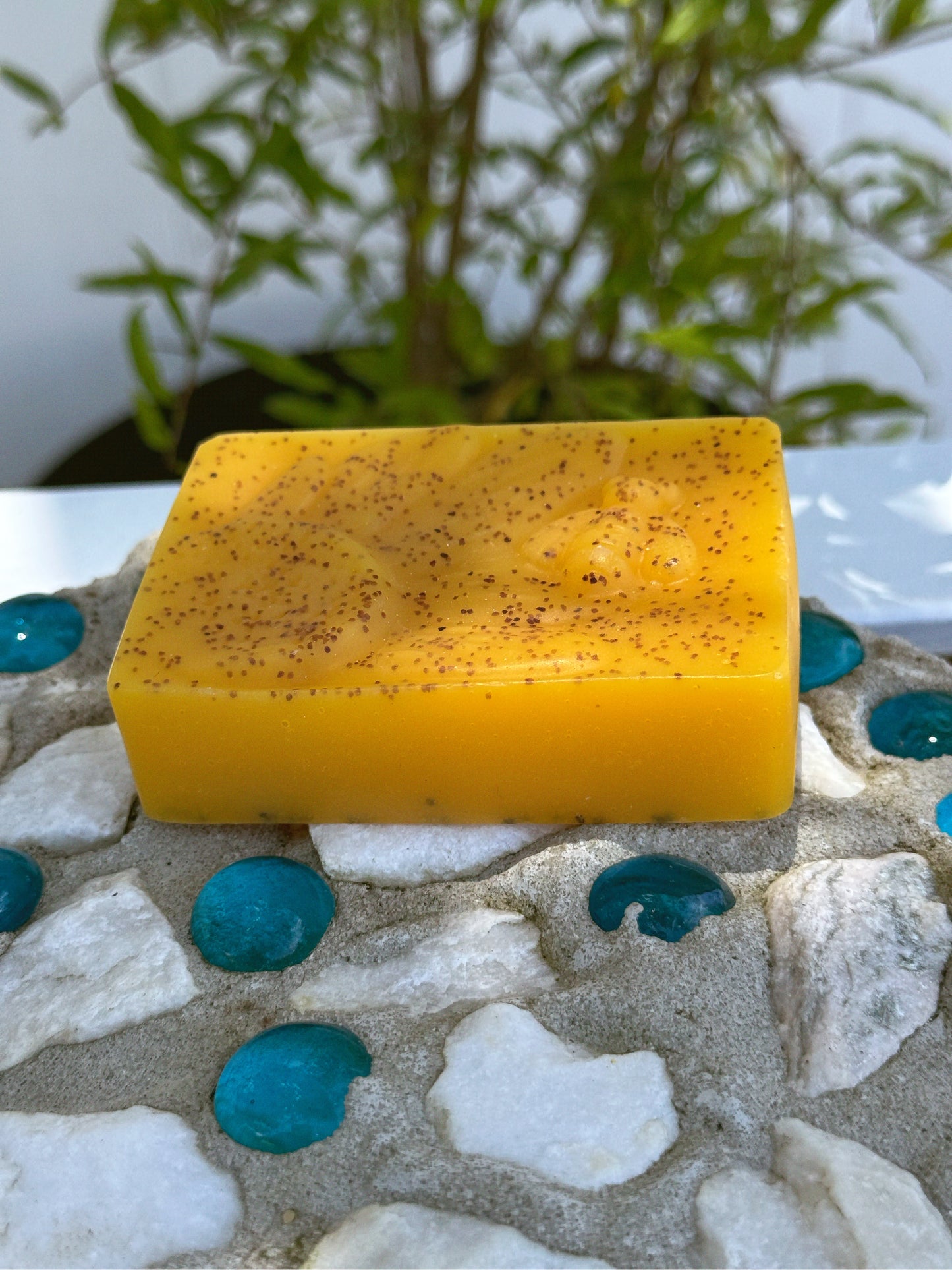 Saffron and tea tree oil soap